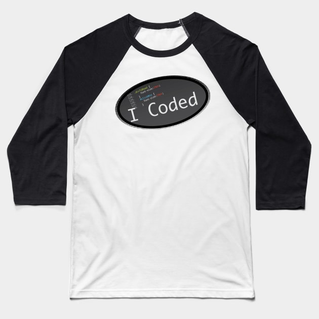 iCoded Baseball T-Shirt by mikelcal